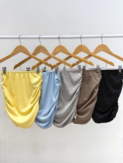 POLLERA DOBLE FRUNCE GLITTER