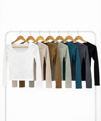 REMERA M/LARGA CUELLO U (MORLEY)