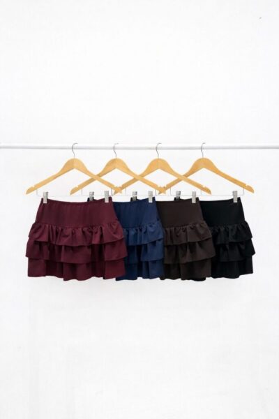 POLLERA TRIPLE VOLADO