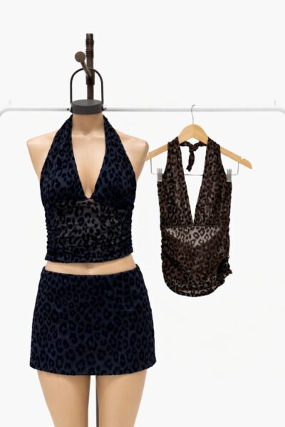 TOP AL CUELLO MESH ANIMAL