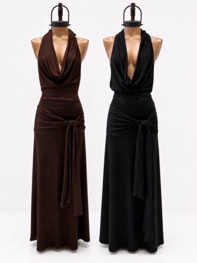 VESTIDO LARGO BUCHE NUDO