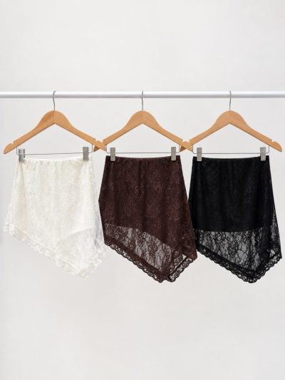 POLLERA PICO ENCAJE LYCRA
